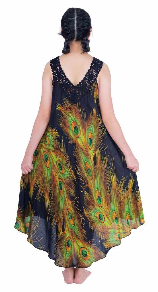 Long Sleeveless Dress Casual Fit V - Neck Crochet Lace - Lannaclothesdesign Shop