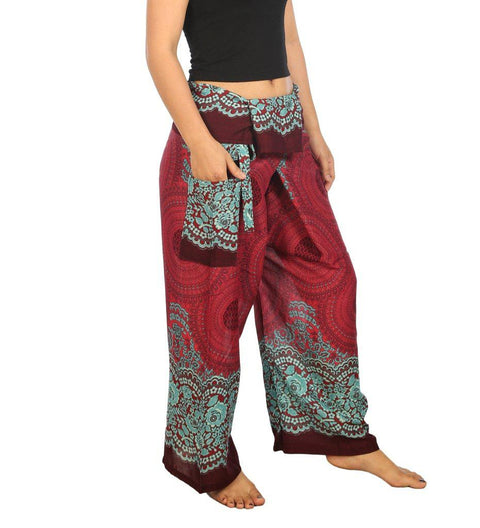 Mandala Fisherman Yoga Pants-Fisherman-Lannaclothesdesign Shop-Lannaclothesdesign Shop