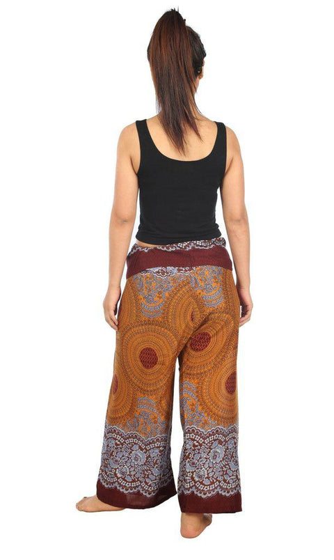 Mandala Fisherman Yoga Pants-Fisherman-Lannaclothesdesign Shop-Lannaclothesdesign Shop