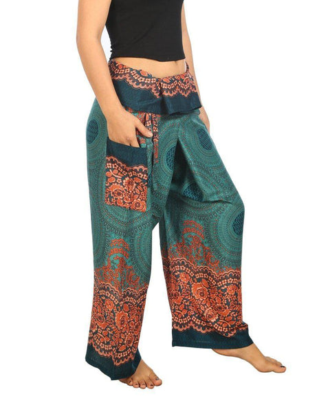 Mandala Fisherman Yoga Pants-Fisherman-Lannaclothesdesign Shop-Lannaclothesdesign Shop