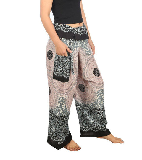 Mandala Fisherman Yoga Pants-Fisherman-Lannaclothesdesign Shop-Lannaclothesdesign Shop