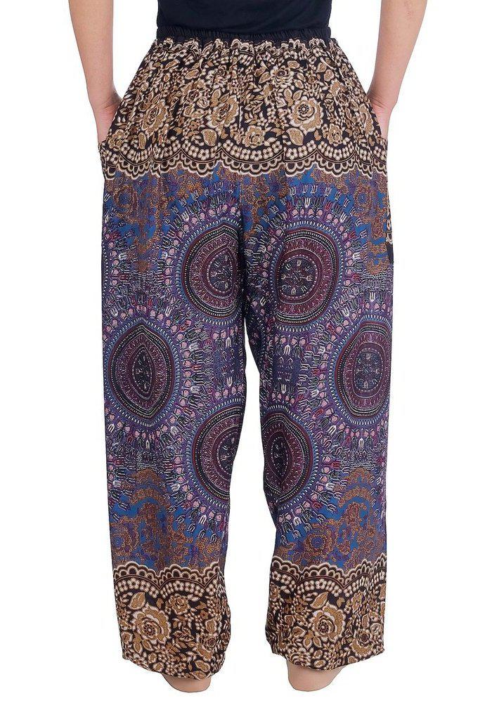Mandala Harem Pants with Drawstring - Lannaclothesdesign Shop