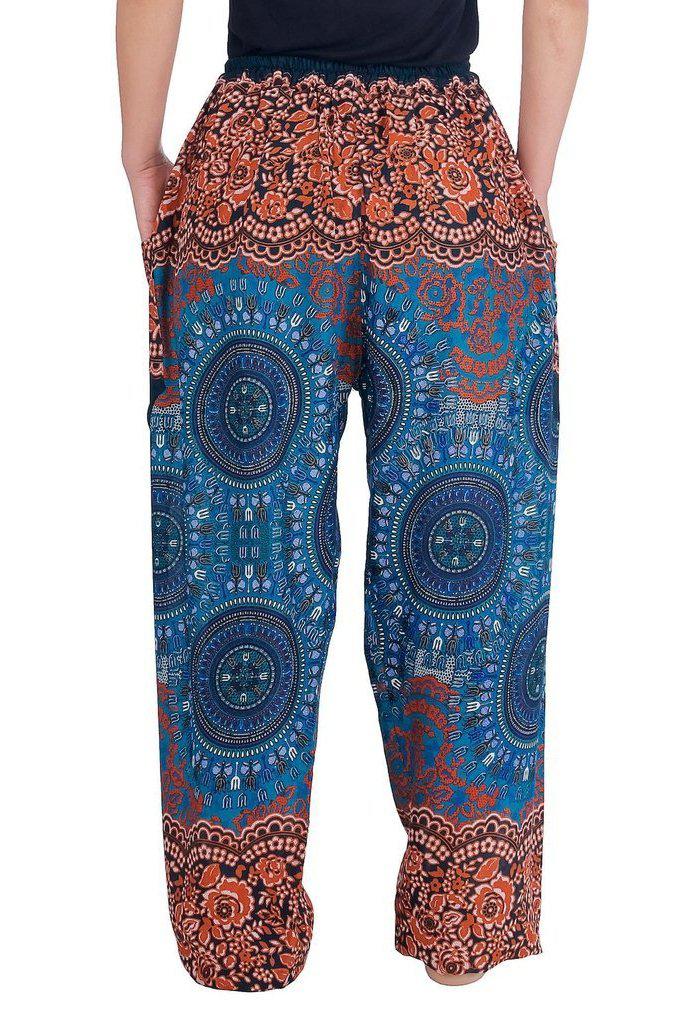Mandala Harem Pants with Drawstring - Lannaclothesdesign Shop