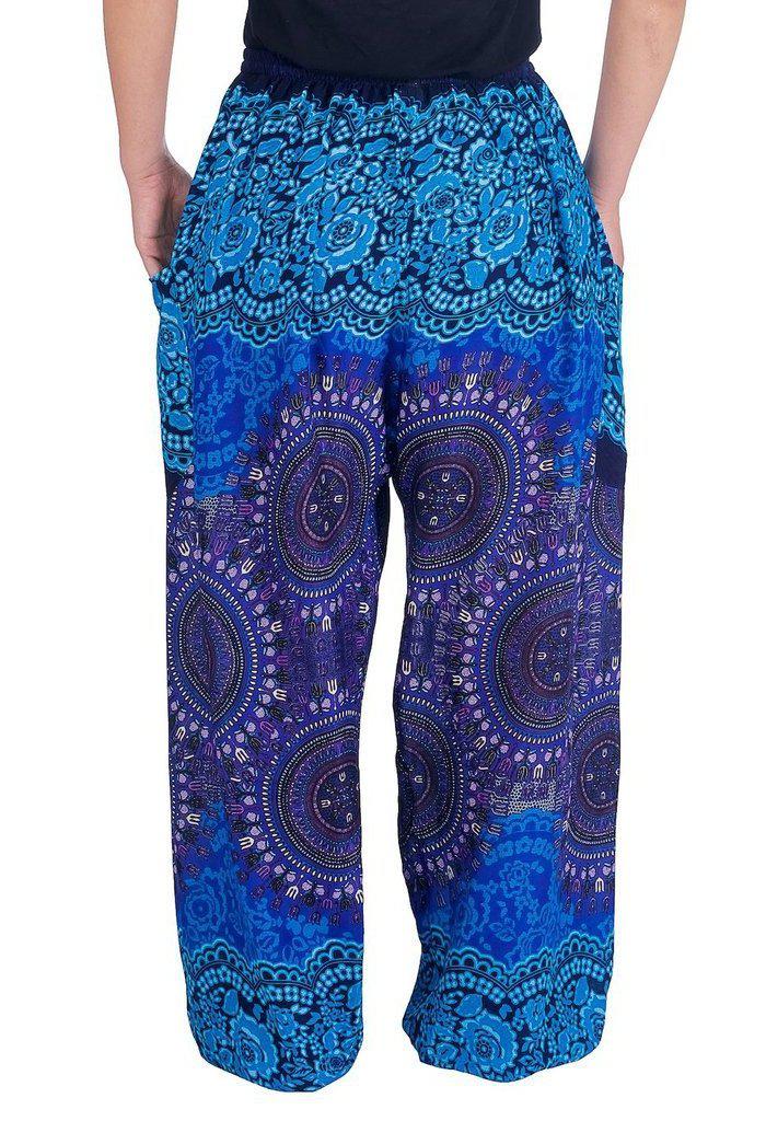 Mandala Harem Pants with Drawstring - Lannaclothesdesign Shop
