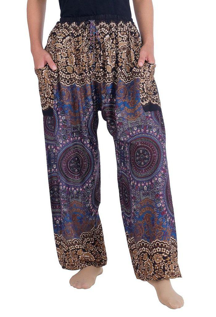 Mandala Harem Pants with Drawstring - Lannaclothesdesign Shop