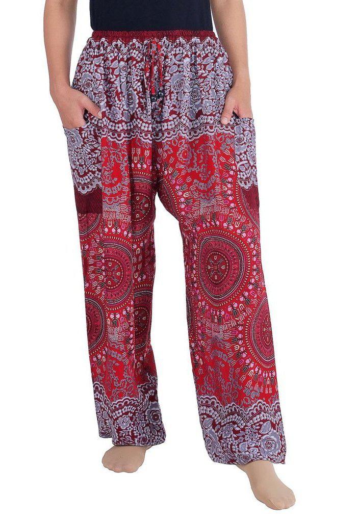 Mandala Harem Pants with Drawstring - Lannaclothesdesign Shop