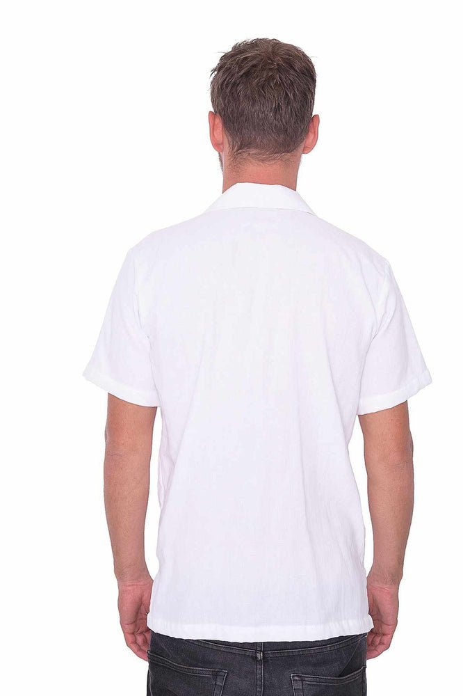 Men's White Cotton Shirt - Lannaclothesdesign Shop