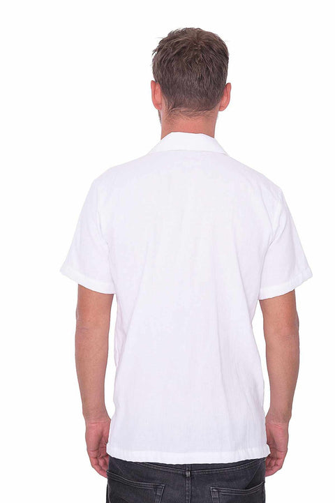 Men's White Cotton Shirt-Men Shirt-Lannaclothesdesign Shop-Medium-Lannaclothesdesign Shop