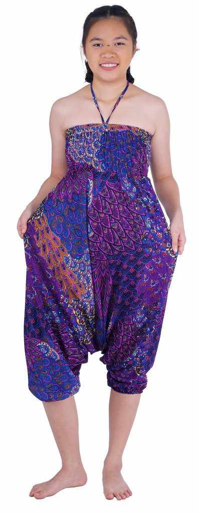 Peacock Harem Pants-Harem Jumpsuit-Lannaclothesdesign Shop-Lannaclothesdesign Shop