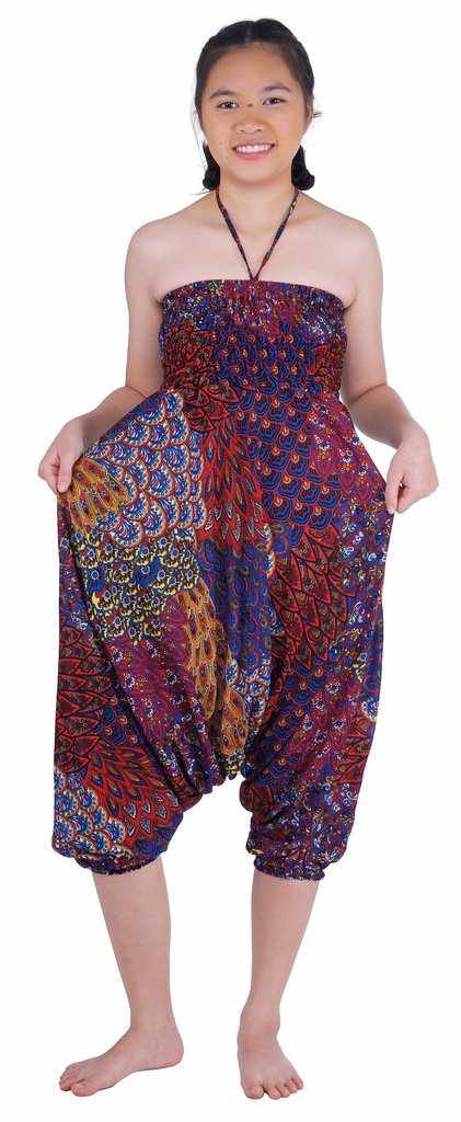 Peacock Harem Pants-Harem Jumpsuit-Lannaclothesdesign Shop-Lannaclothesdesign Shop