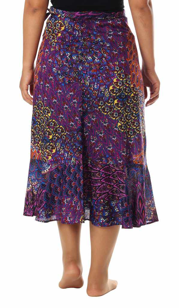 PURPLE WOMEN WRAP SKIRT - Lannaclothesdesign Shop