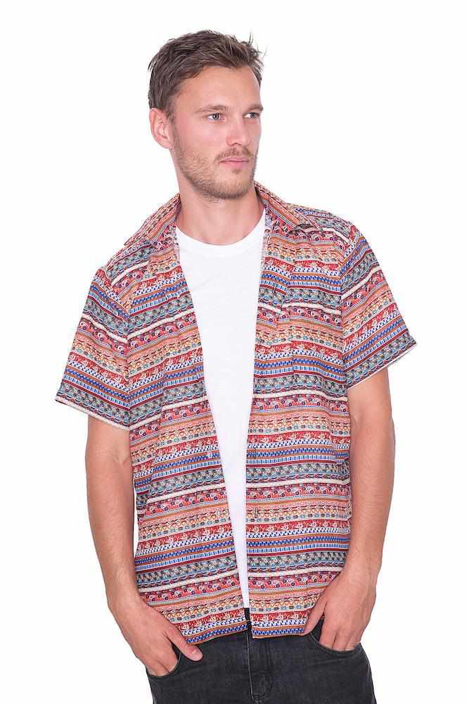 RED HAWAIIAN Shirt Mens - Lannaclothesdesign Shop