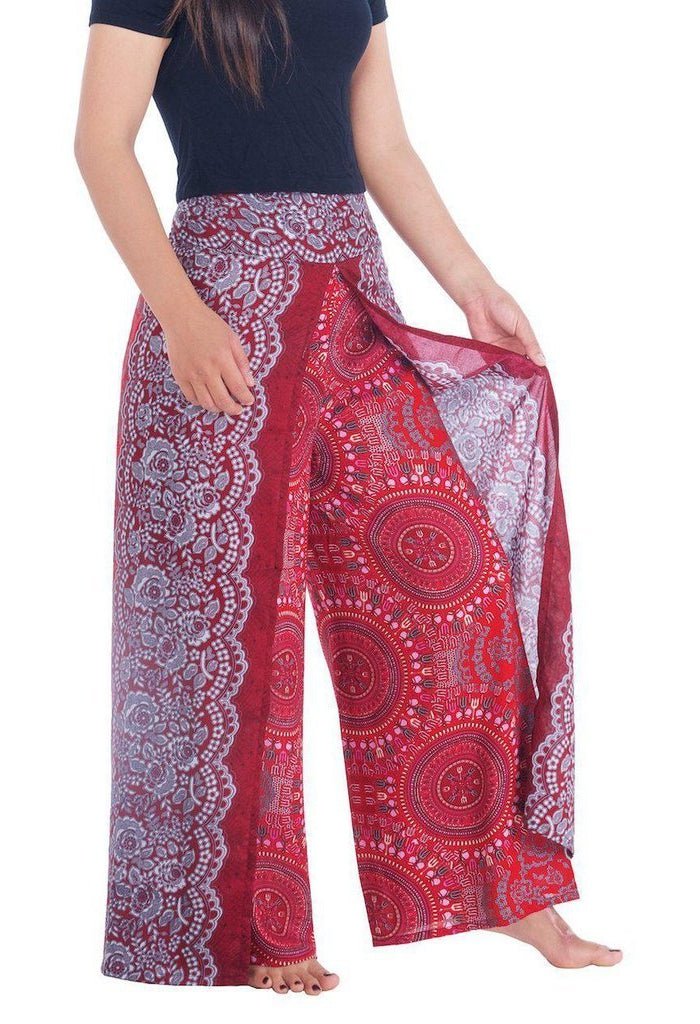 Rose Circle Wide Leg Pants - Lannaclothesdesign Shop