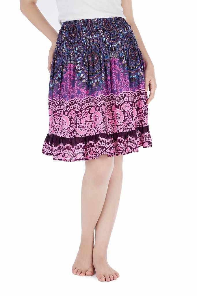 Short Mandala Boho Skirt - Lannaclothesdesign Shop