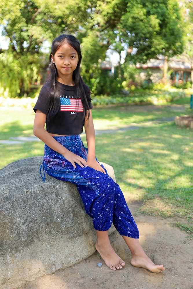 KIDS PEACOCK HAREM PANTS - Lannaclothesdesign Shop