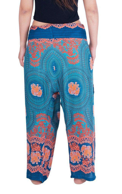 Thai Fisherman Pants Elephant Print-Fisherman-Lannaclothesdesign Shop-Lannaclothesdesign Shop