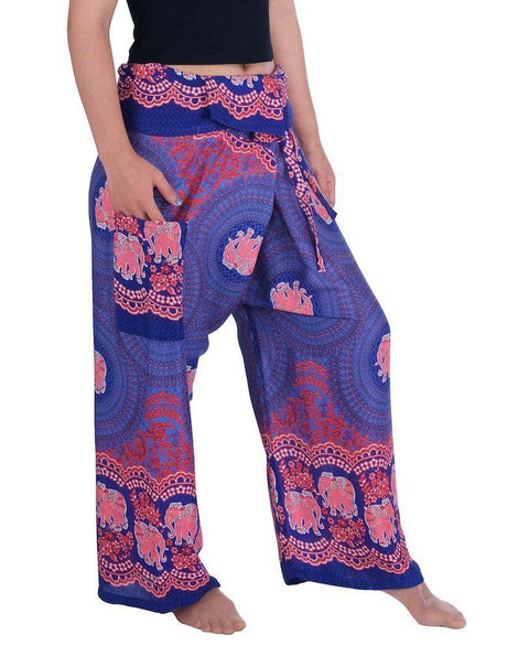 Thai Fisherman Pants Elephant Print-Fisherman-Lannaclothesdesign Shop-Lannaclothesdesign Shop