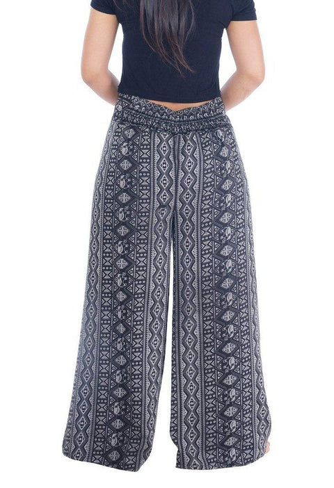 Wide Leg Pants Elephants Design-Wide Leg-Lannaclothesdesign Shop-Lannaclothesdesign Shop