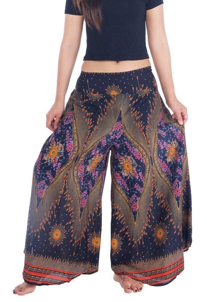 Womens Lounge Palazzo Pants Flower Eye - Lannaclothesdesign Shop